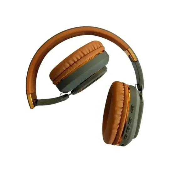 NWT Bluetooth Headphones, Foldable Wireless Over-Ear Green and Brown - Picture 3 of 3